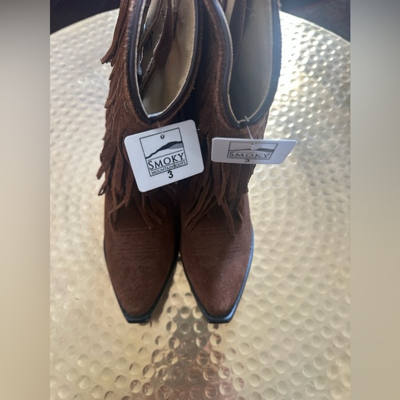 Smoky Mountain Girls Fringe Leather Suede Cowboy Boots - Picture 5 of 6